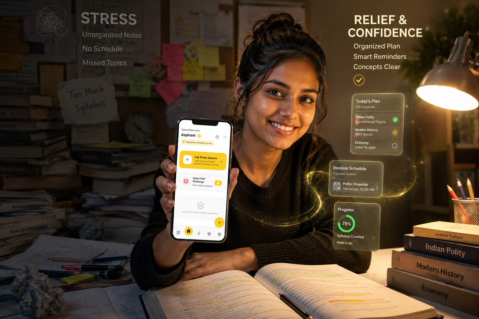 Walk into the UPSC exam with relief and confidence using ReviseUPSC